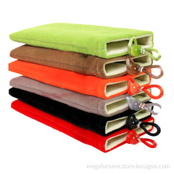 Universal flannelette pouch for MP3 and smartphone, add logo, OEM/OEM orders are welcome